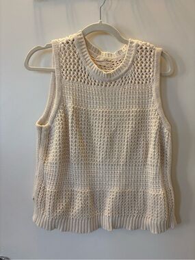 Universal Thread Cream Open-Knit Sleeveless Top